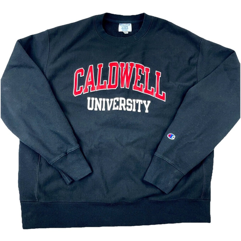 Caldwell University Cougars Sweatshirt Men XL‎ Crewneck Champion Reverse Weave